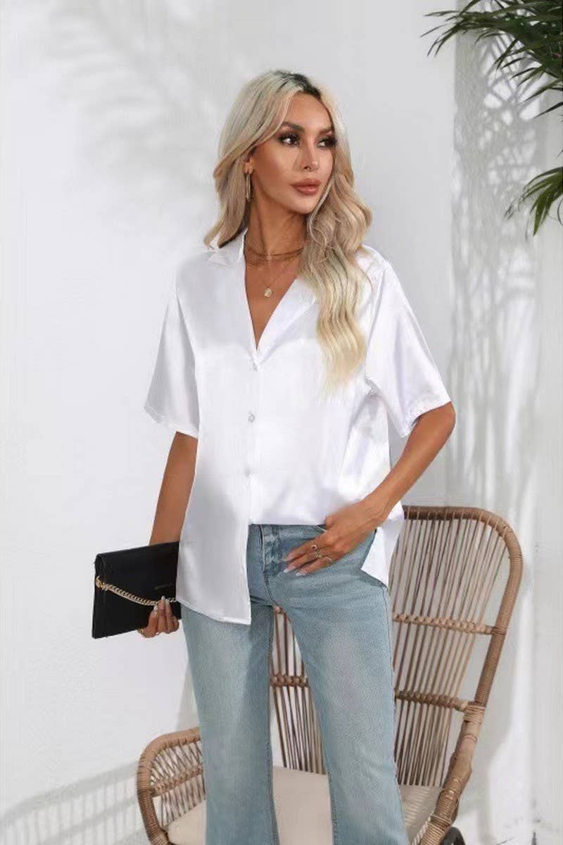 CWTSTS0410_SUIT COLLAR SATIN SHORT SLEEVED SHIRT