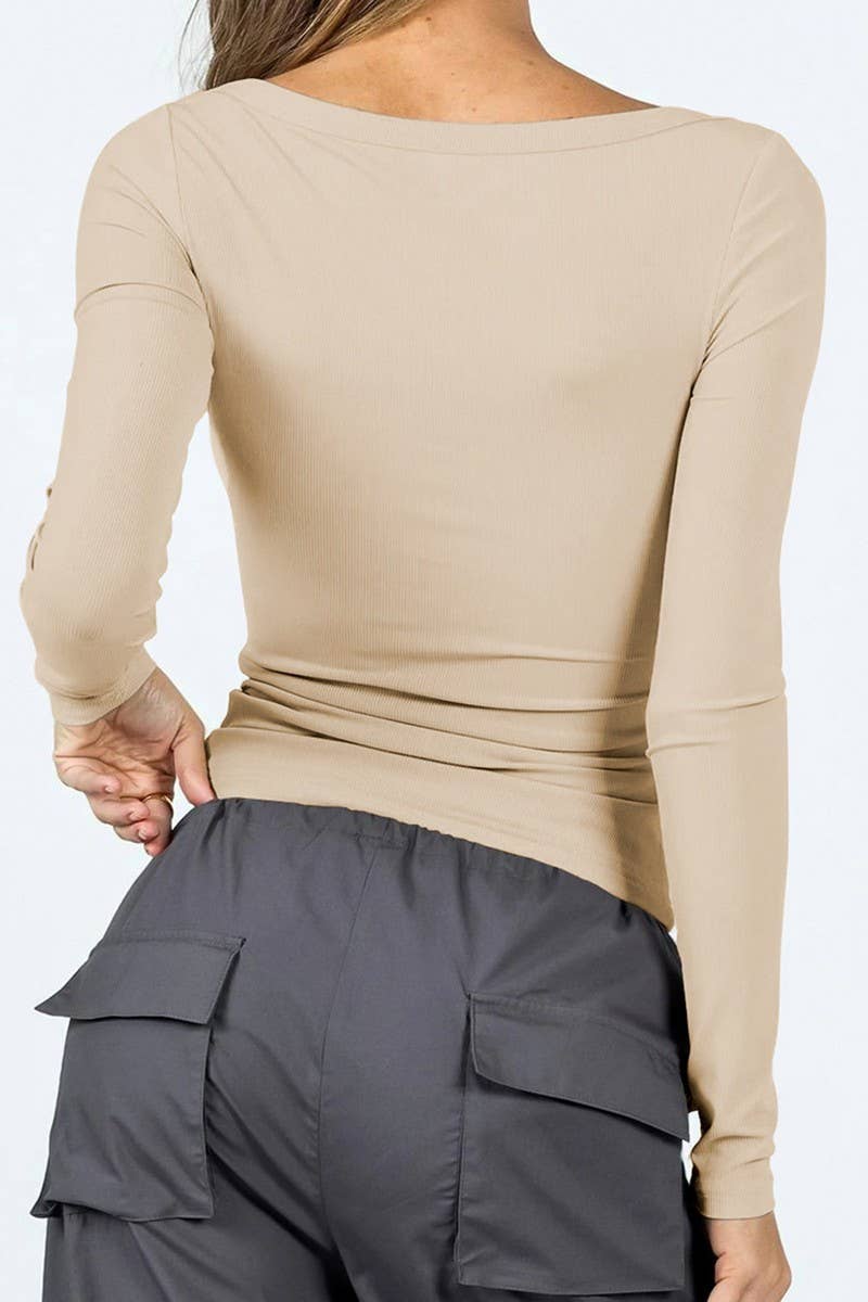 CWTSTL1112_Round Neck Long Sleeve Top