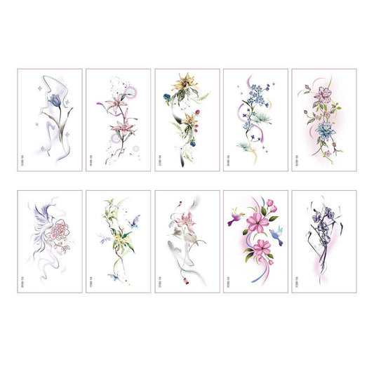 Elegant Floral Arm Tattoos Waterproof&Long Lasting
