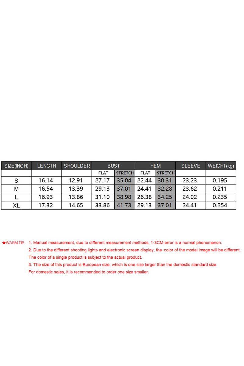 CWTTL2051_SEXY NAVEL-BARING THREADED BUTTON SHOULDER T-SHIRT