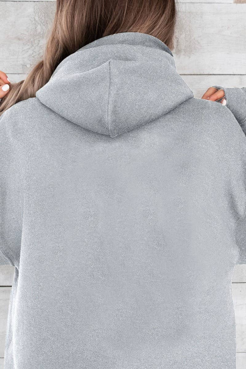 CWOHOL0945_SOLID COLOR LOOSE PULLOVER HOODED SWEATSHIRT
