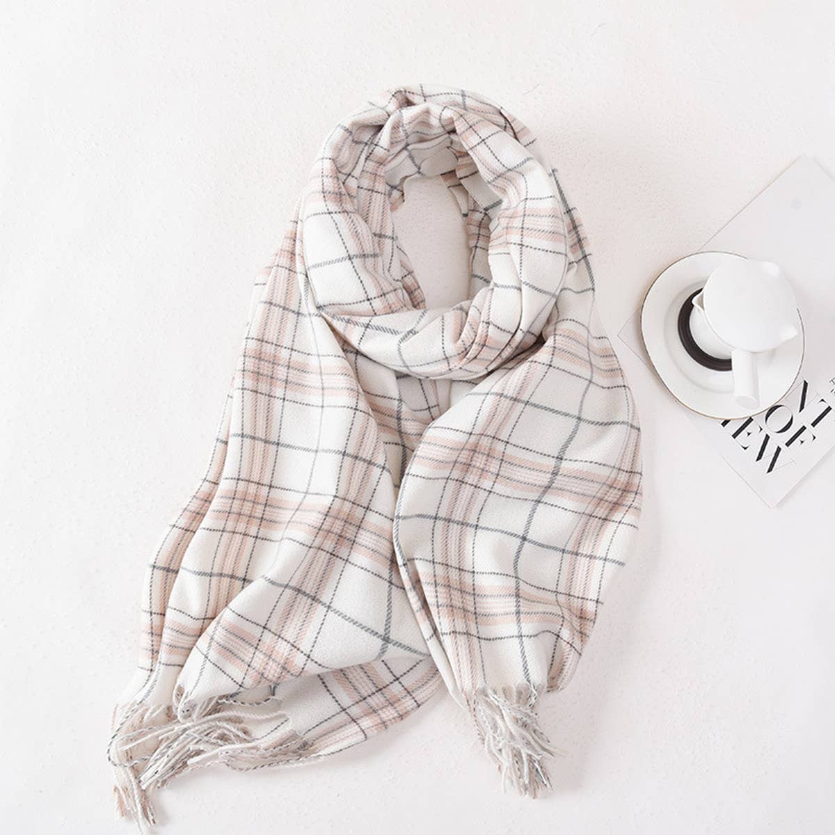 Vintage Stripe Knit Scarf - Unisex Winter Wrap