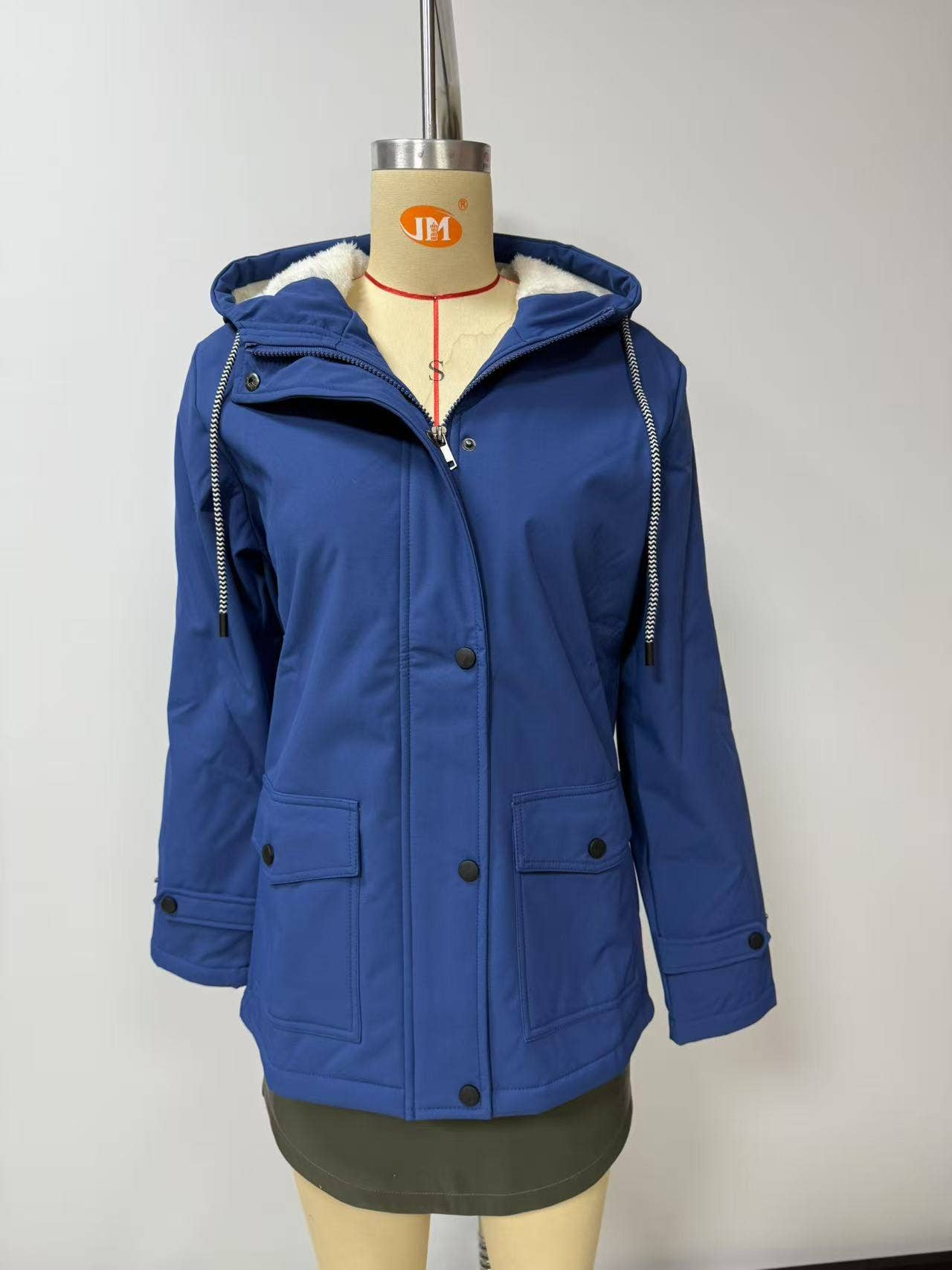 Composite fleece waterproof hooded jacket