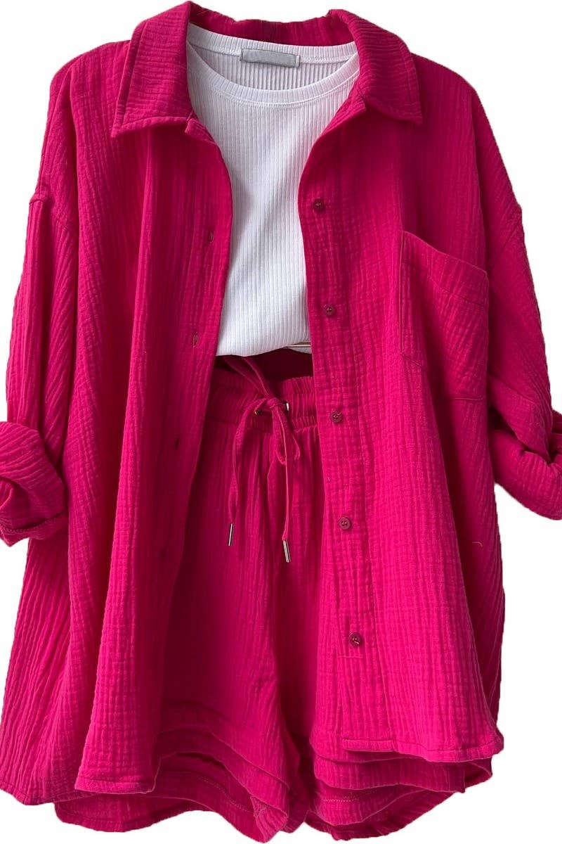 CWSS01299_FASHIONABLE CASUAL WRINKLED LAPEL TWO-PIECE SUIT