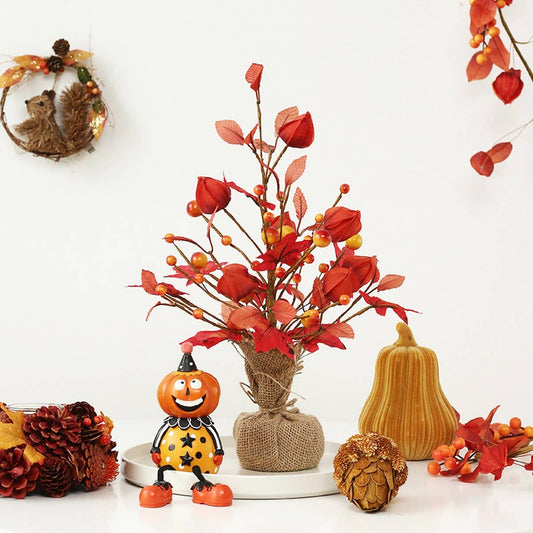 Halloween Party Harvest Maple Leaf & Berry Tree_CWAJE05357