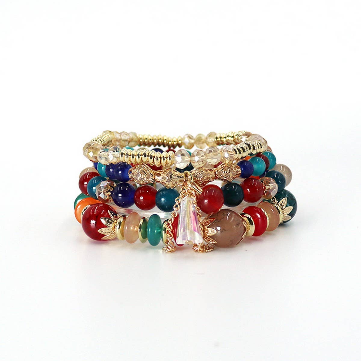 MULTI-LAYERED CRYSTAL BRACELET EXOTIC SET