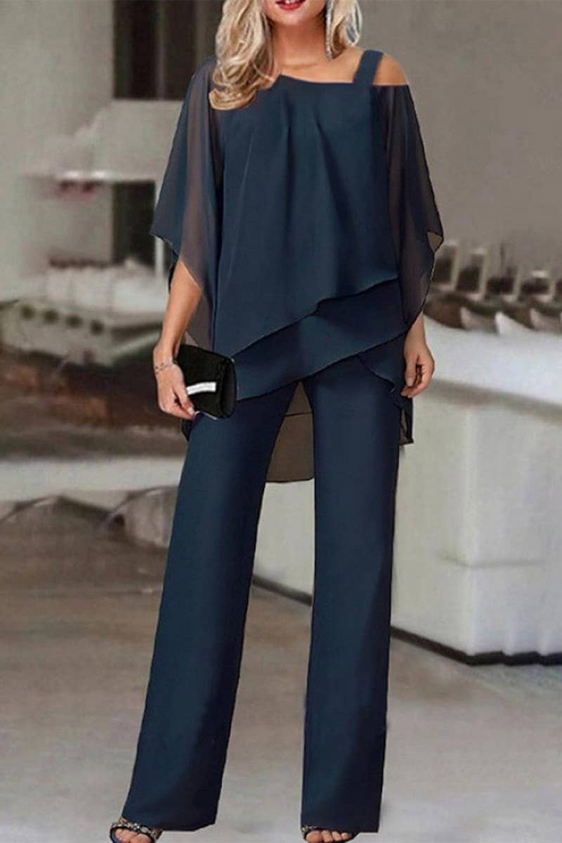 CWSTB2018_SOLID BATWING SLEEVE TOP AND PANTS LOUNGE SET