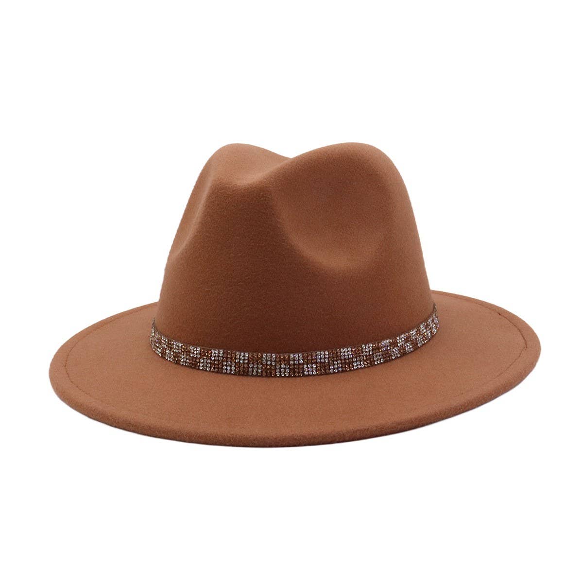 Unisex Vintage Wool FedoraHat British Ethnic Style_CWAH04392