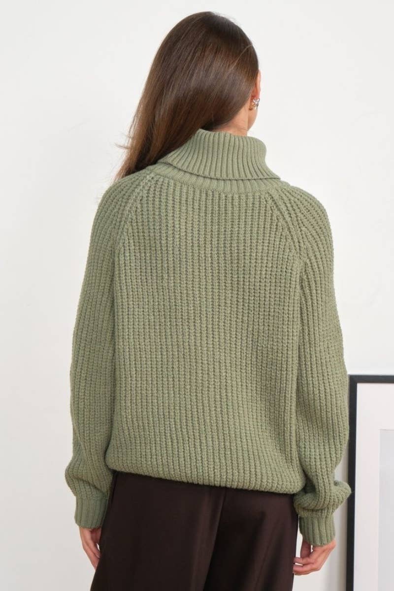 CWOSWL6642_KNIT SWEATER WITH THICK TURTLENECK LONG SLEEVES