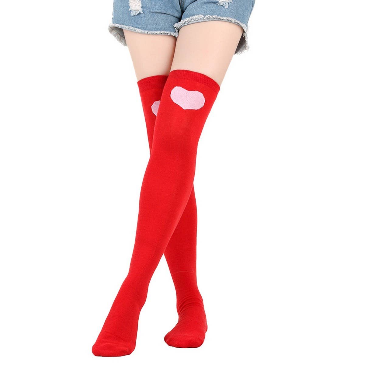 CWMM10068_VALENTINE DAY KNEE-HIGH SOCKS FOR DATE &AMP PARTY