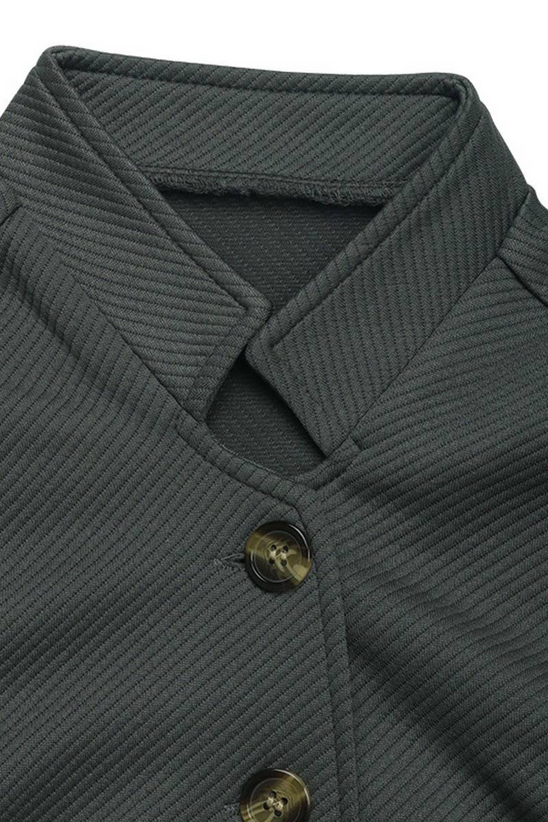 CWOJA0909_TEXTURED STAND COLLAR SOLID COLOR JACKET