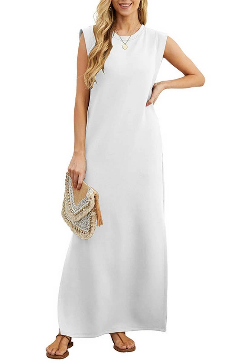 CWDMD01054_WOMEN'S SUMMER CASUAL LOOSE LONG DRESS