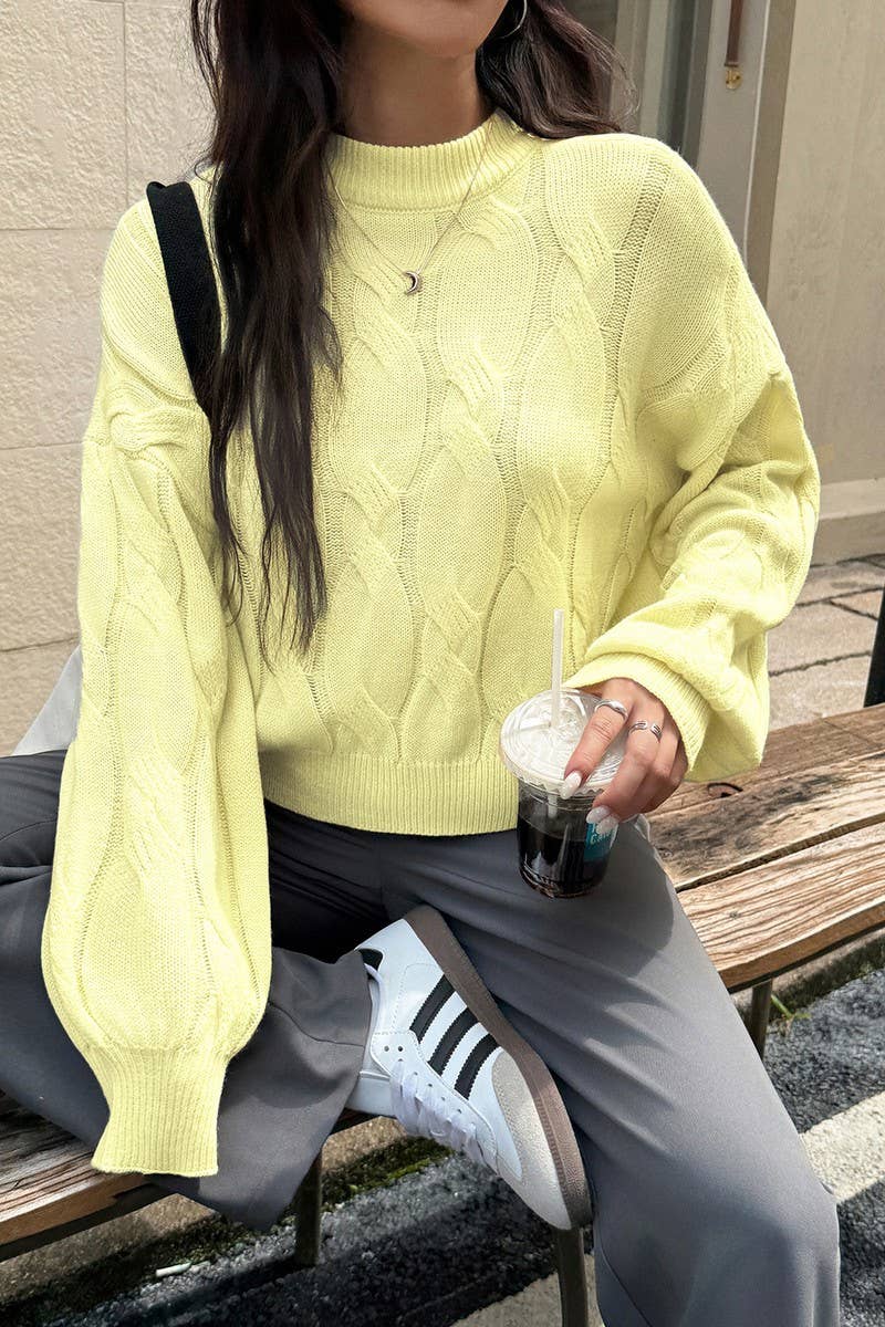 CWOSWL07488_CASUAL SOLID PULLOVER LONG SLEEVE SWEATER