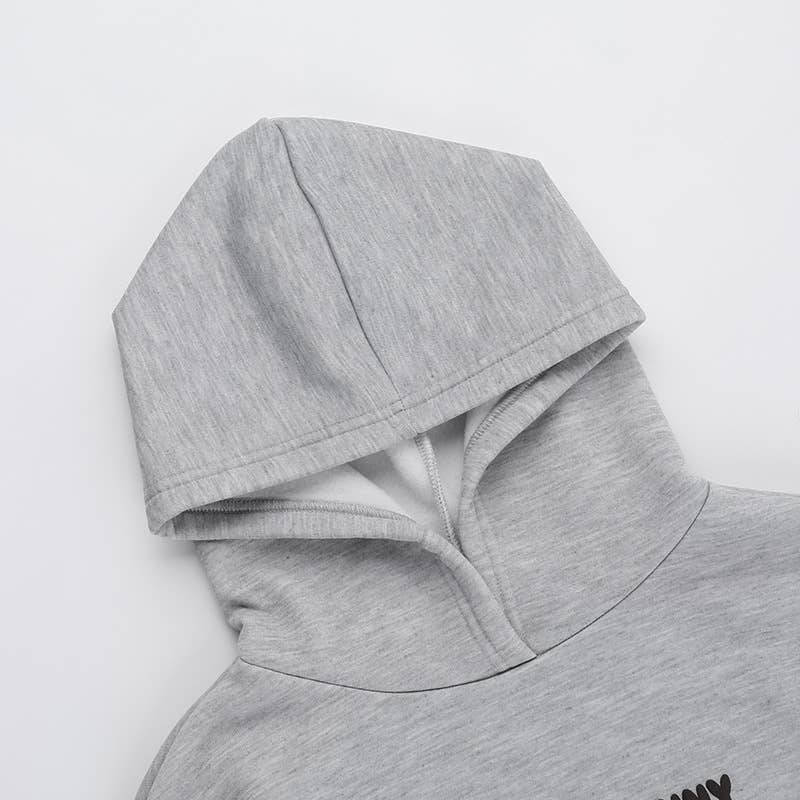 CASUAL PRINT HOODIE WITH FLEECE PULLOVER HOODIE