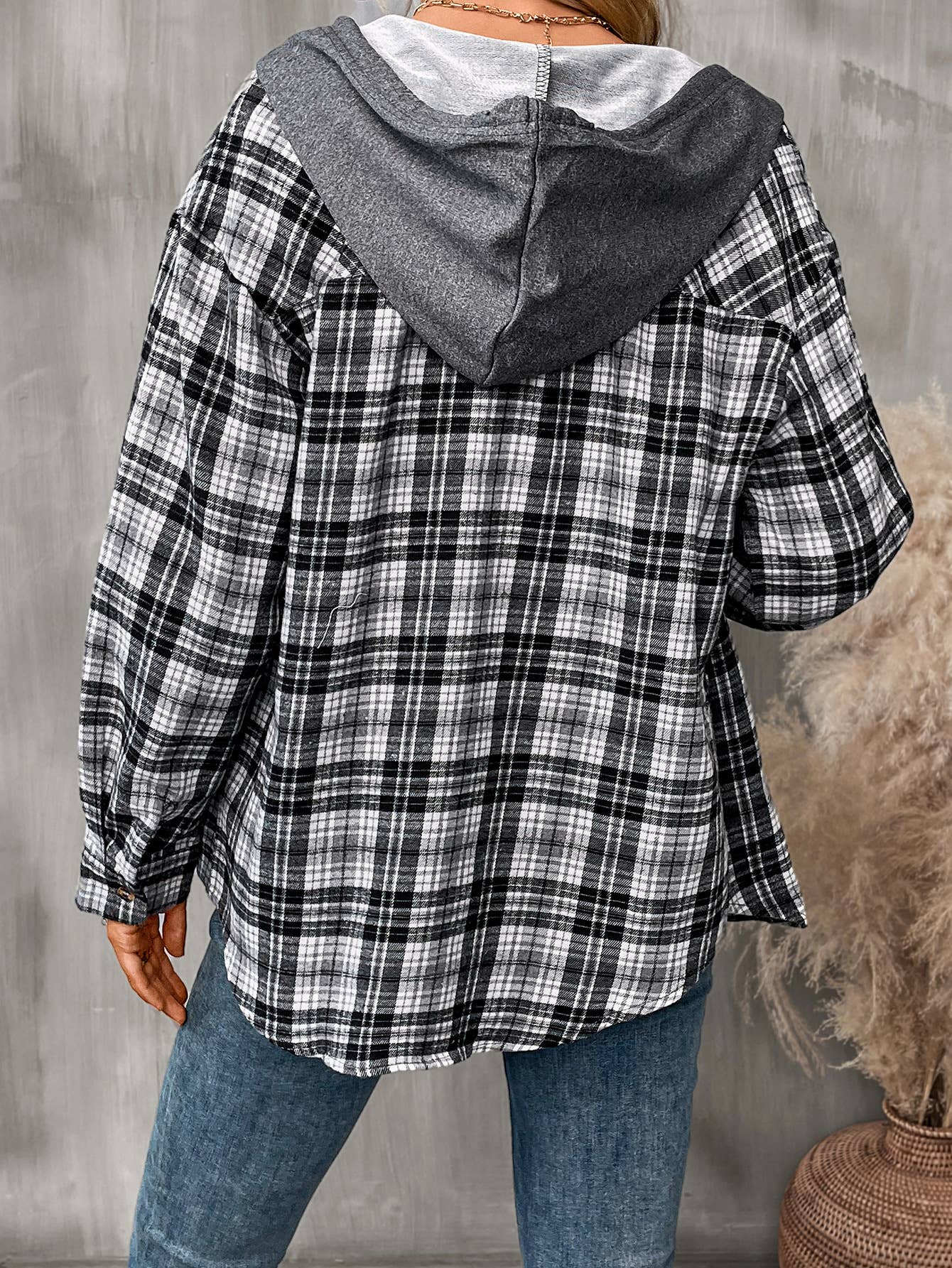 CASUAL FASHION OVERSIZE PLAID SHIRT