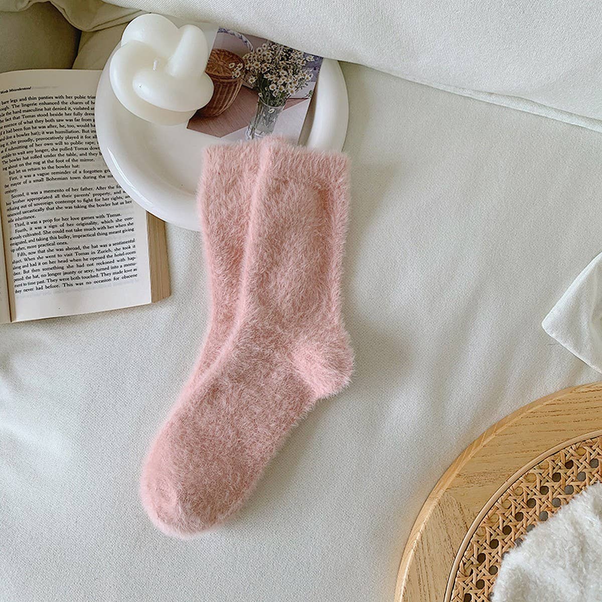 NEW AUTUMN AND WINTER CANDY COLOR THICK SOCKS