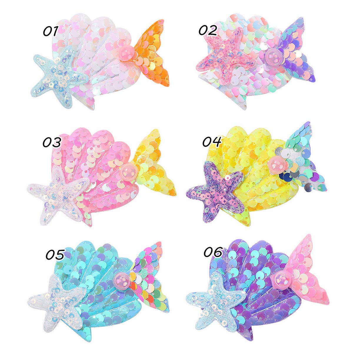 CHILDREN'S SHELL PEARL MERMAID HAIRPIN