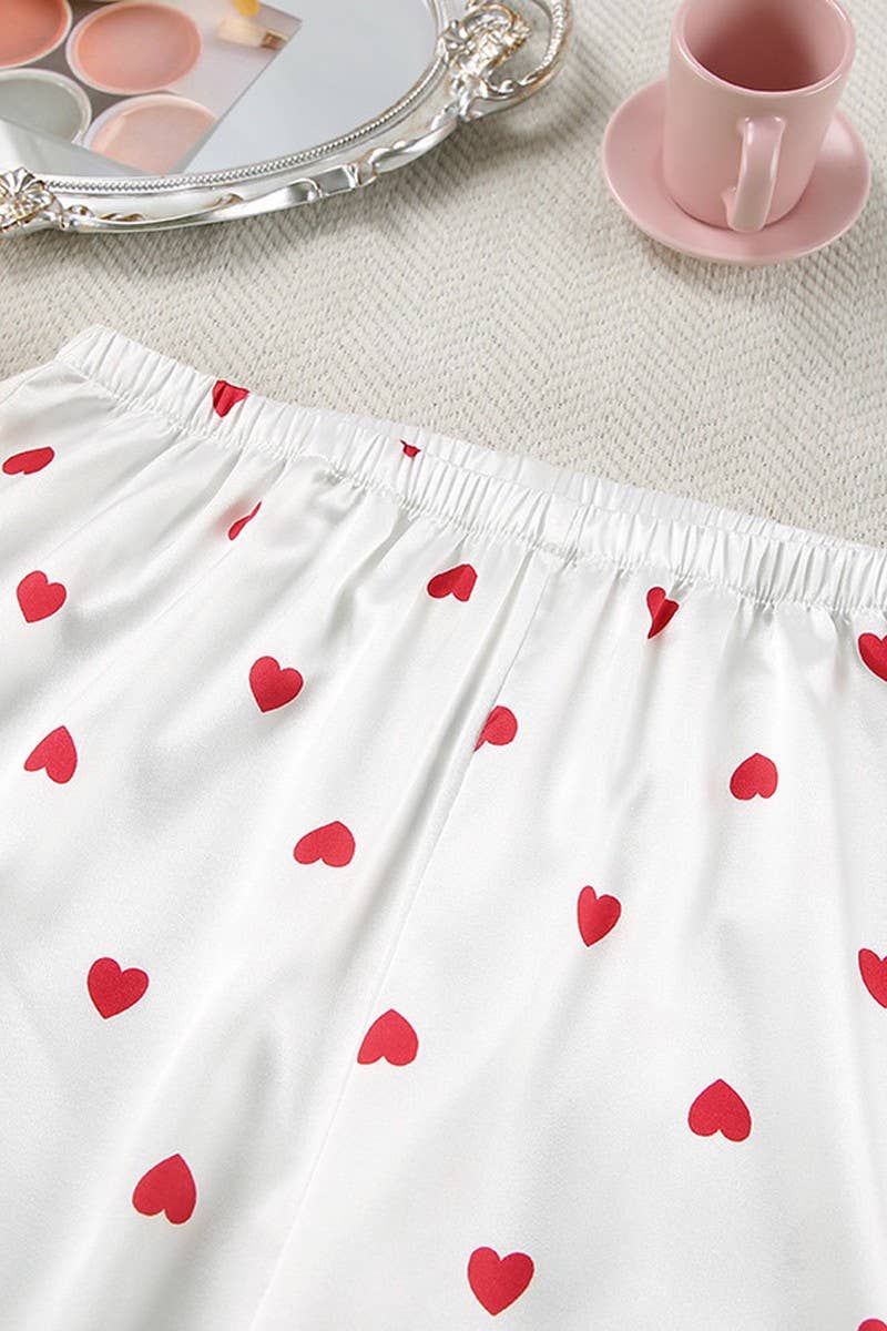 CWSPJ0067_LOVE PRINTED LONG-SLEEVED SHIRT LOUNGEWEAR SET