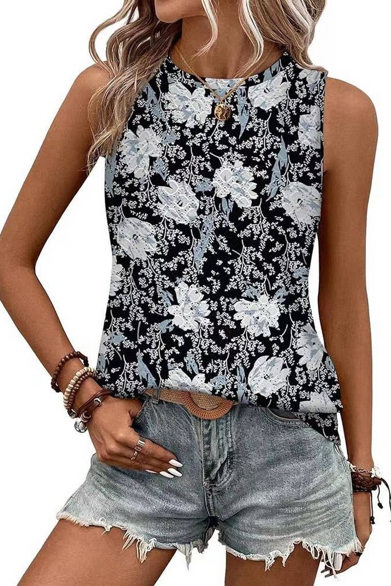 CWTTSL0231_Round Neck Sleeveless Knit Top