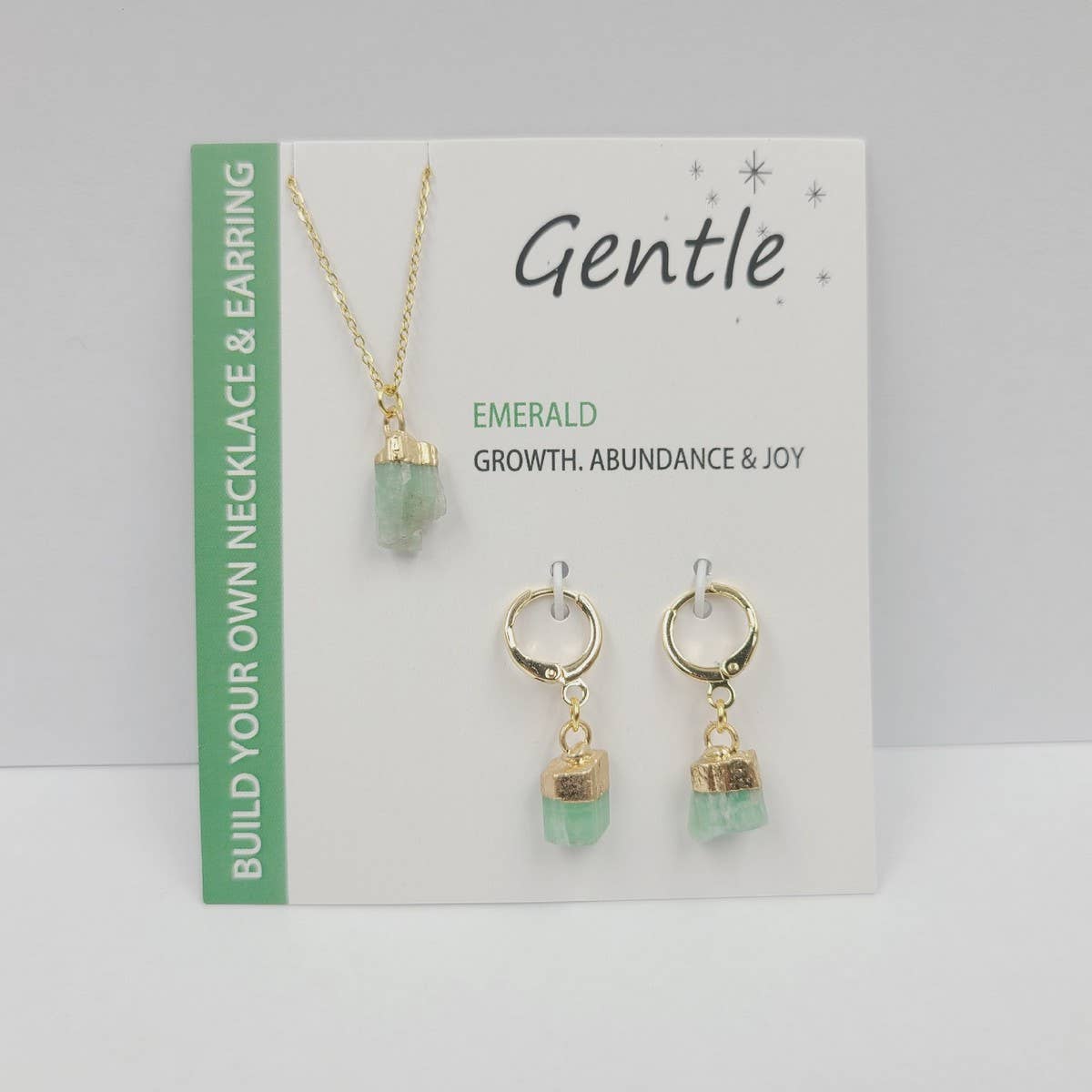 NATURAL STONE NECKLACE AND EARRING SET