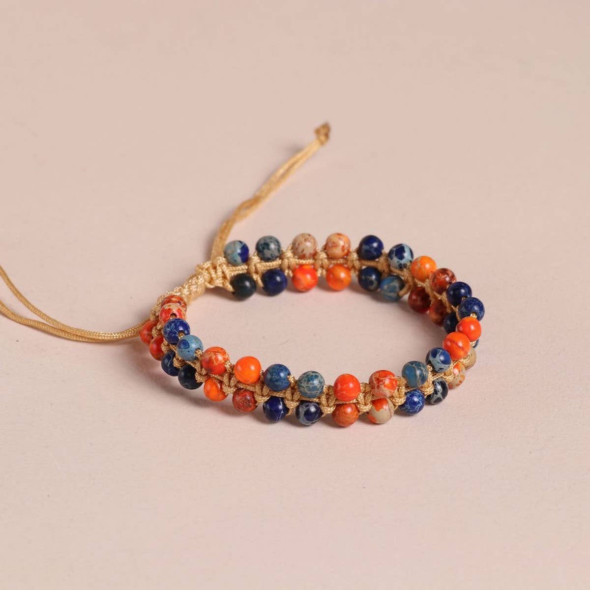 TURQUOISE DOUBLE LAYER STRING BRAIDED BRACELETS