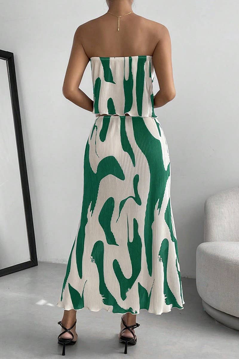 CWDMD00985_SPRING AND SUMMER ELEGANT SLIM DRESS 2-PIECE SET