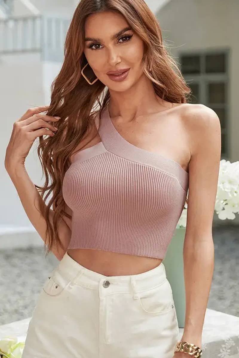 CWTTSL0305_SPRING AND SUMMER HOLLOW CONTRAST COLOR TANK TOP