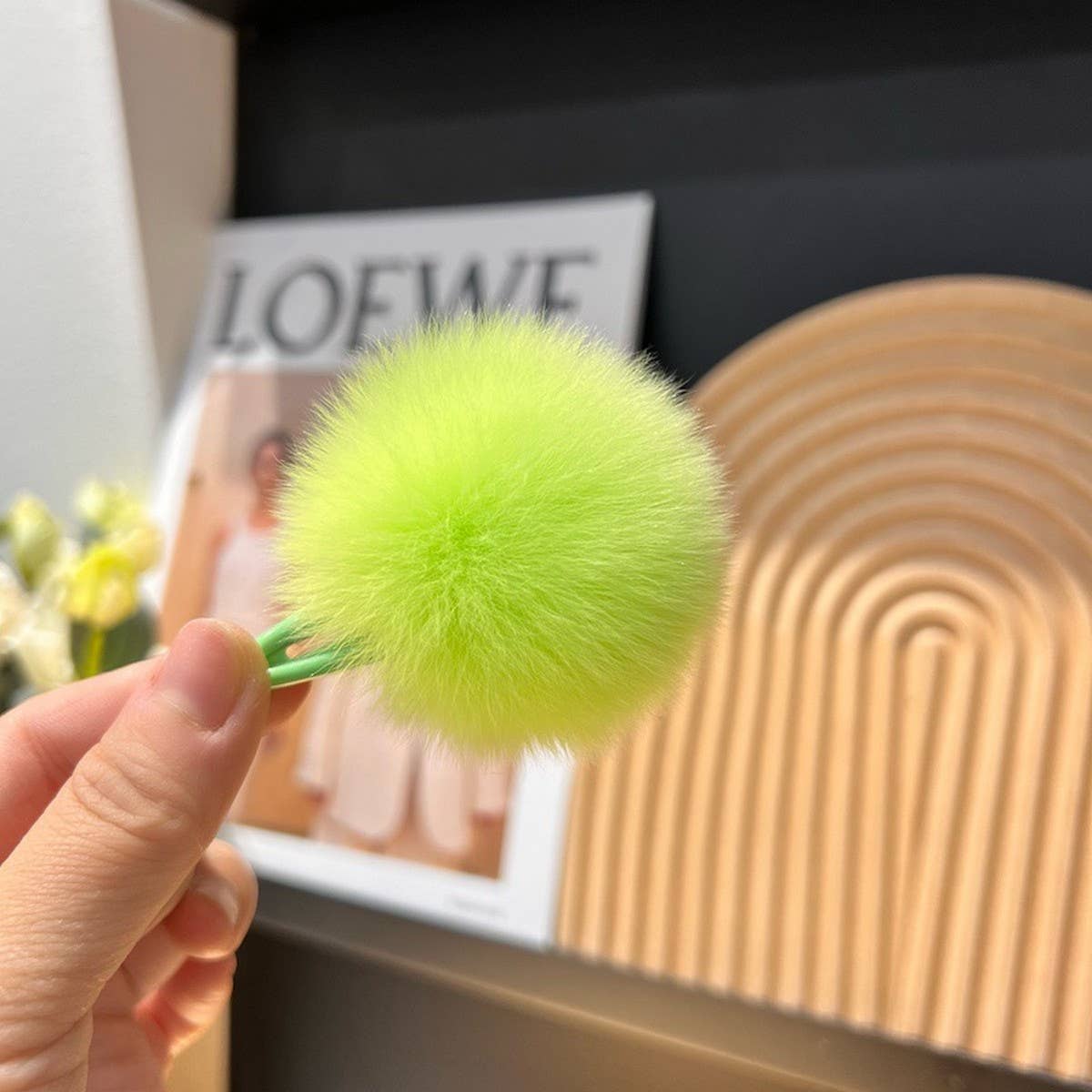 COLORFUL POM-POM BANGS CUTE MINI HAIR CLIP