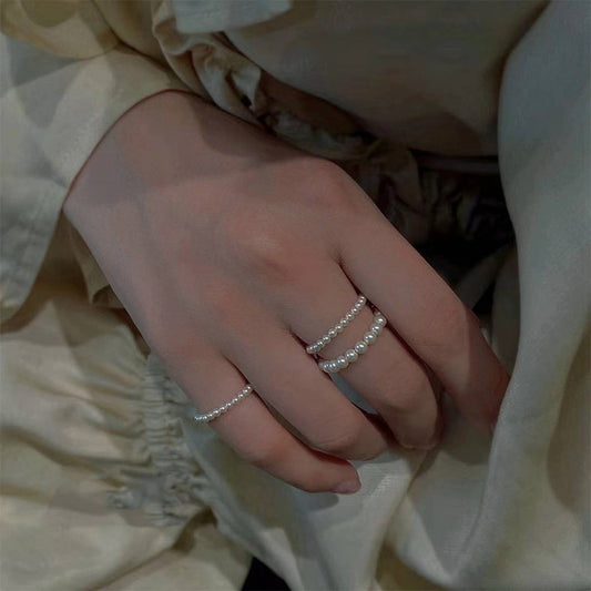 NEW MINI CRYSTAL PEARL RING