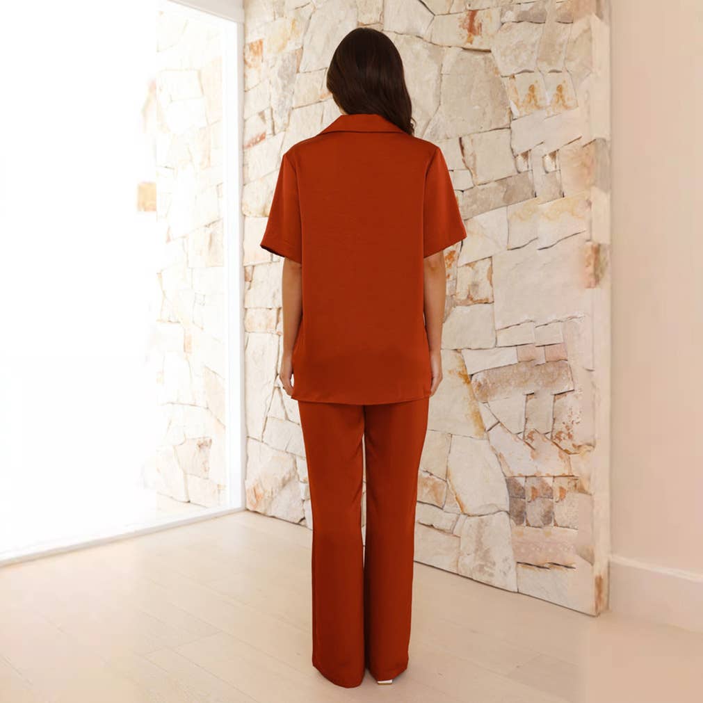 Comfortable short-sleeved trousers home suit