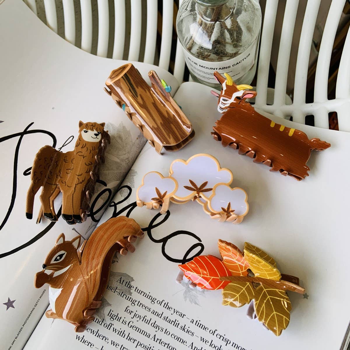 Acrylic Animal Hair Claw Clip, Farm & Fall Theme_CWASC1582