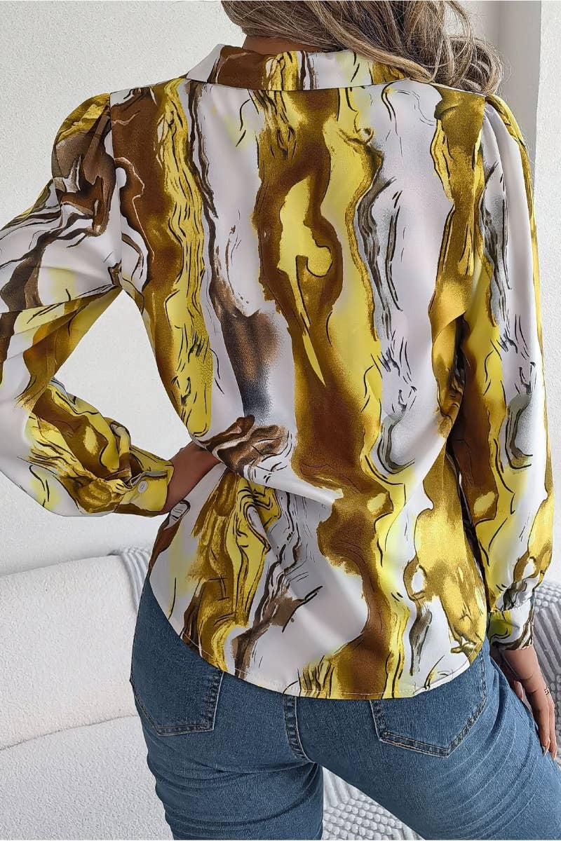 CWTDSL0086_SUMMER COLOR STRIPED LONG-SLEEVED SHIRT