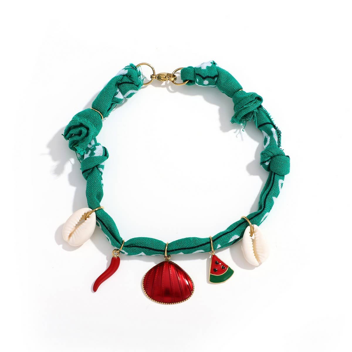 Handmade Silk Thread Anklet with Steel Charms