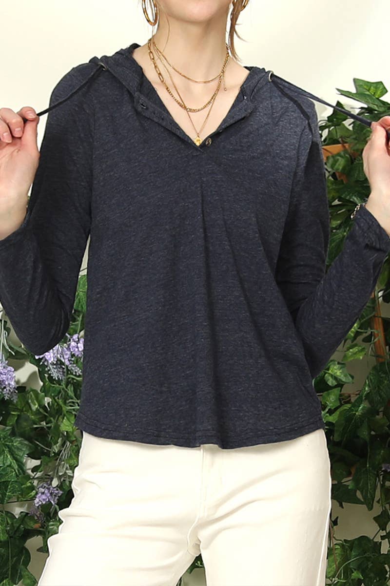 CWTTL1100_HENLEY LIGHT WEIGHT BUTTON DOWN HOODIE TOP