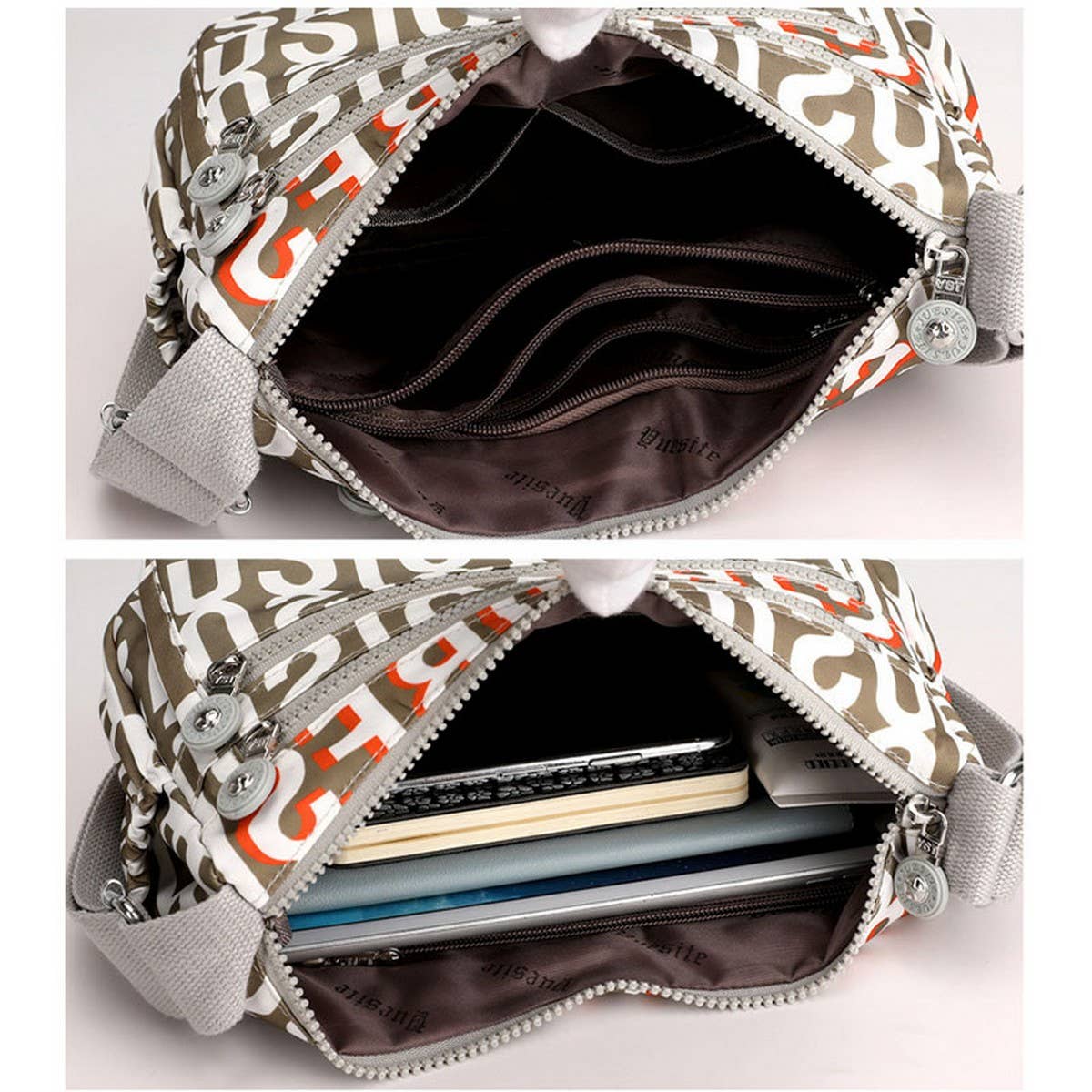 SIMPLE AND ELEGANT NYLON CROSSBODY SHOULDER BAG