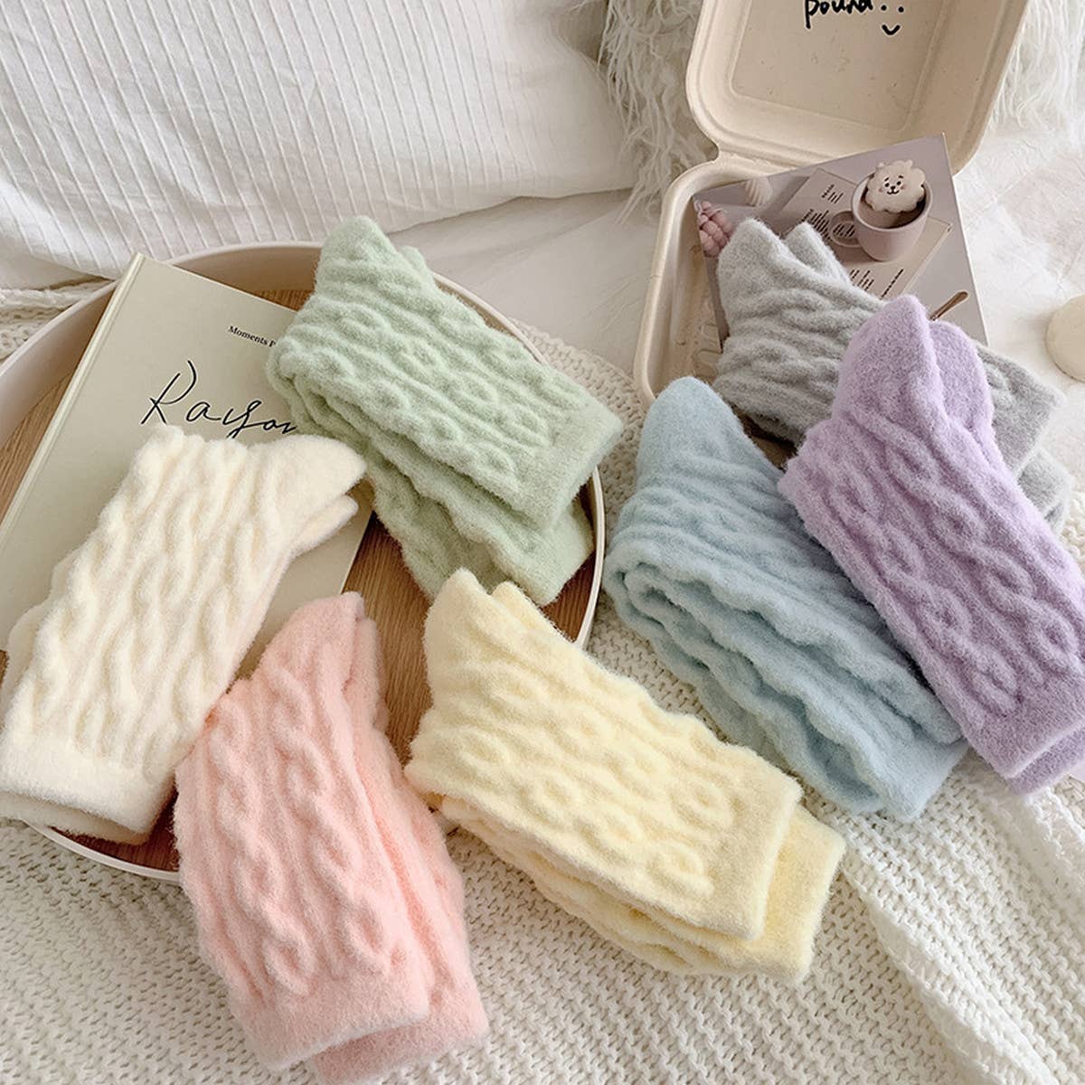 Cozy Thick Plush Hemp-Knit Socks for Fall & Winter