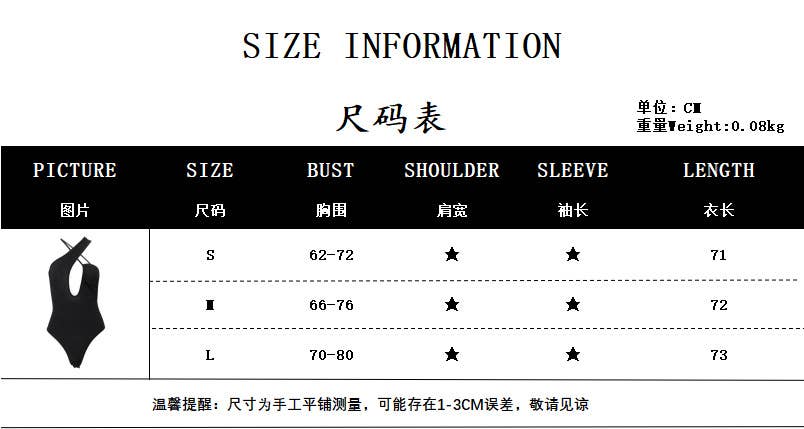 Fashionable Sexy Street Backless Hollow Bodysuit