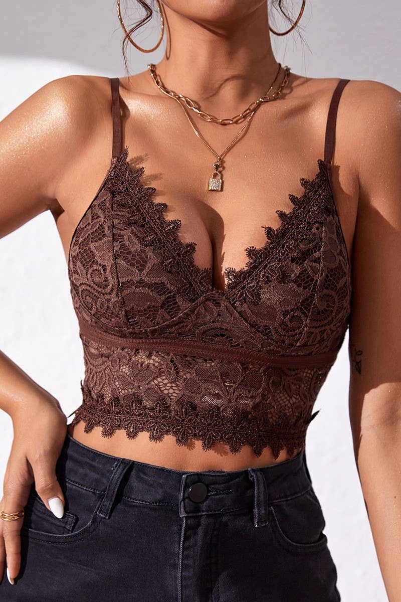 CWTTK0744_LACE DEEP V SUSPENDER NAVEL-EXPOSED VEST TOP