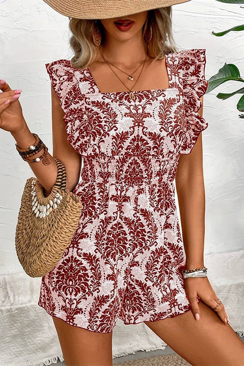 CWSJS1517_SQUARE NECK WAIST COMMUTER SLEEVELESS JUMPSUIT