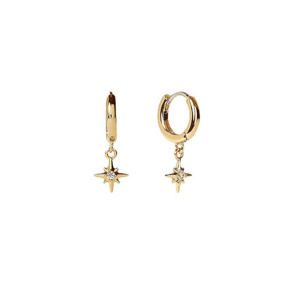 Eight Point Star Zircon Stud Earrings for Women