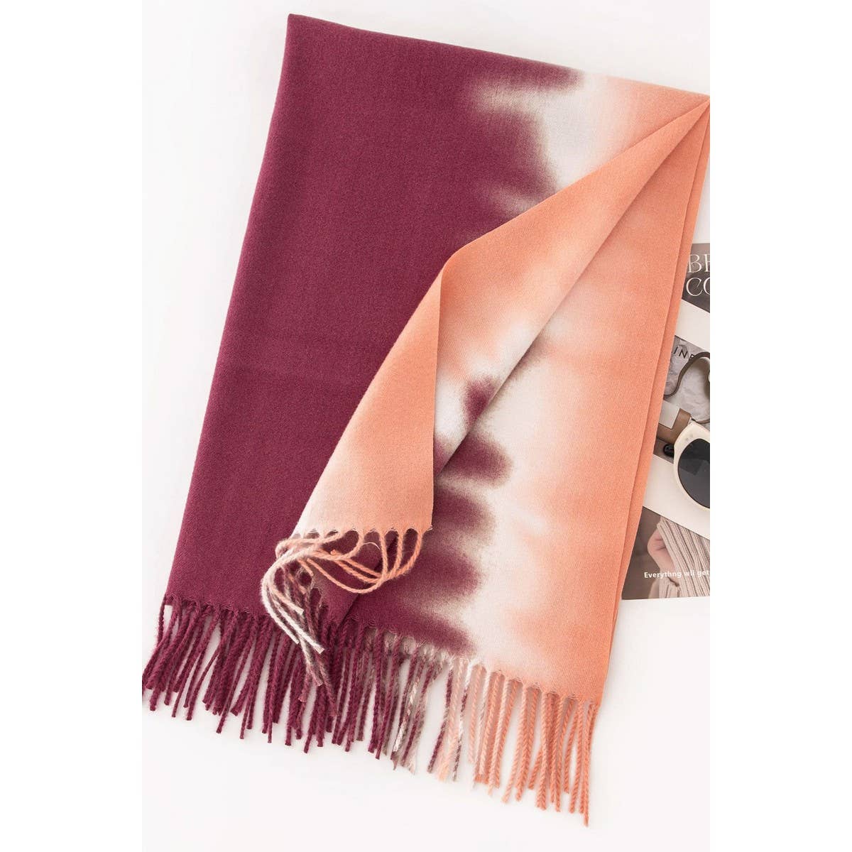 CWASC1481_GRADIENT COLOR SCARF SHAWL WARM NECK SCARF