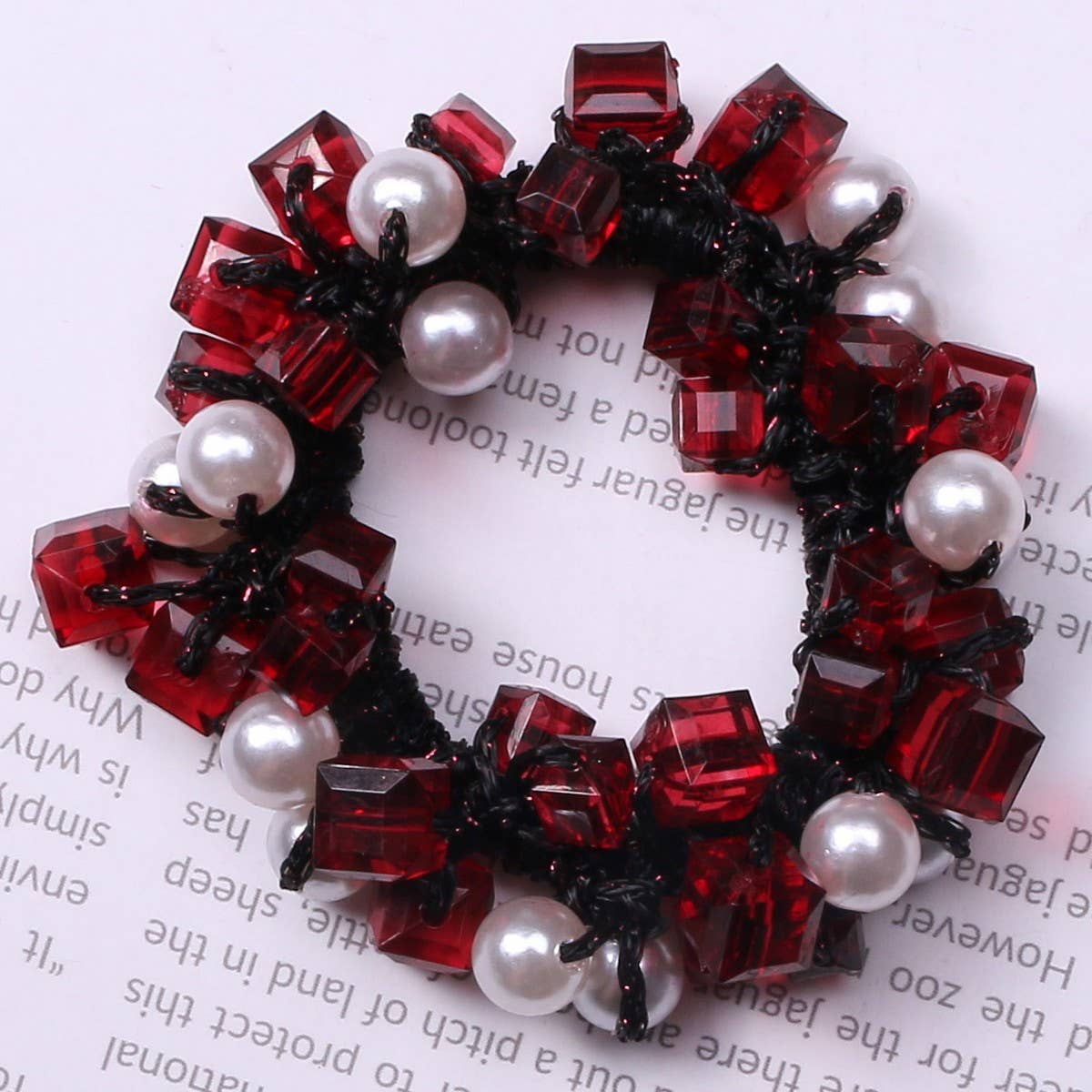 Elegant Pearl Crystal Hair Tie New Simple Style