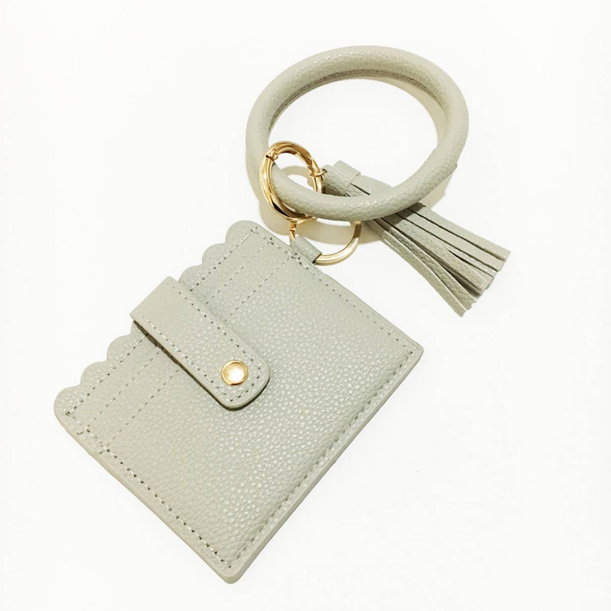 Leopard Keychain Bangle with PU Card Holder_CWAB5006