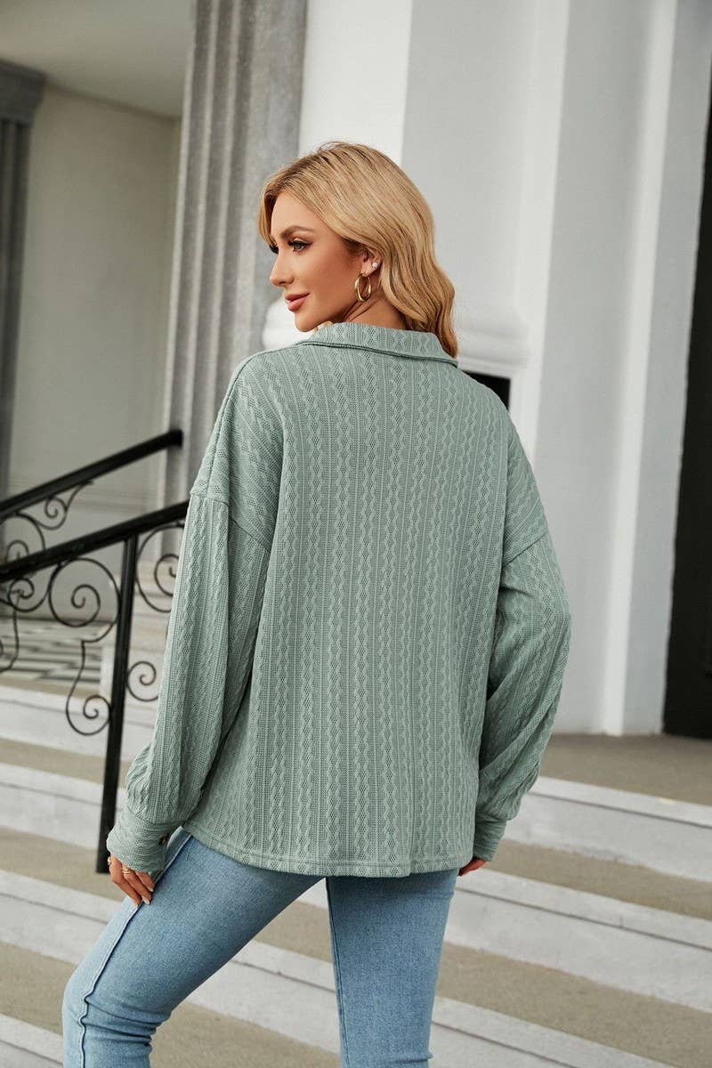 CWOCO0889_SOLID COLOR LAPEL POCKET BUTTON LONG SLEEVE COATS