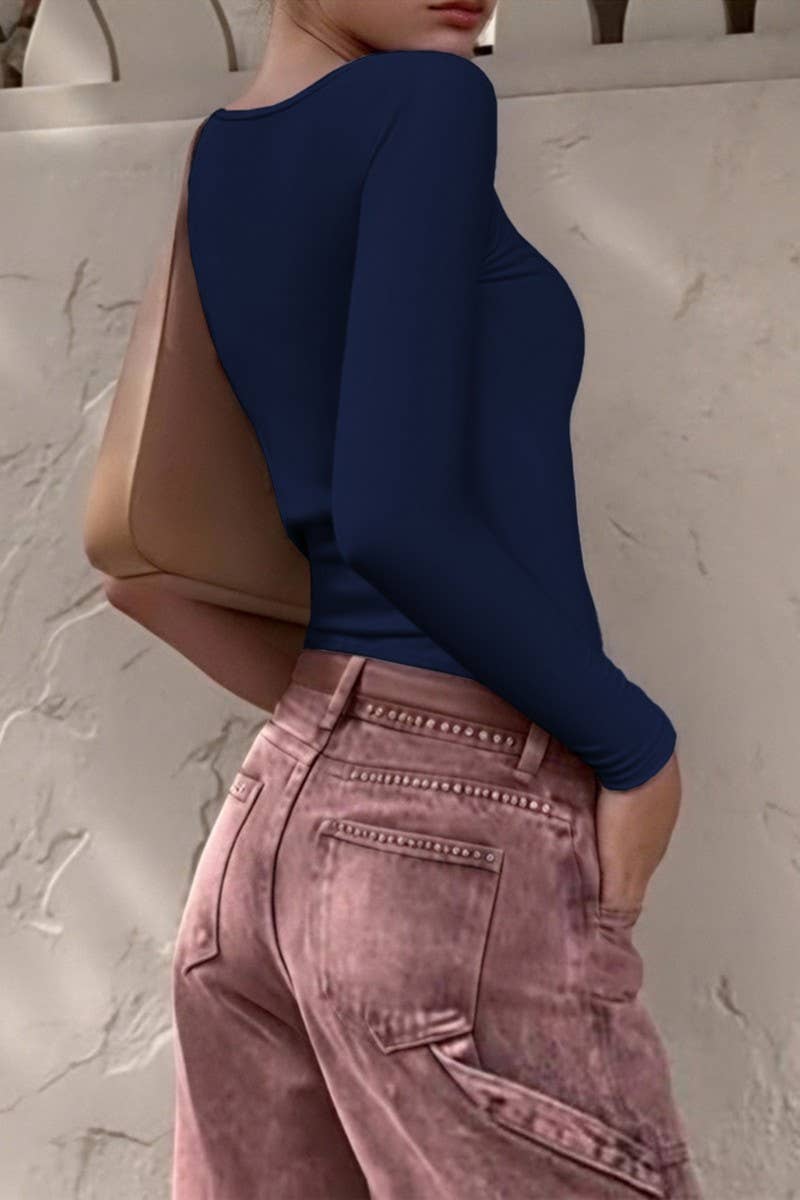 CWTBLL01017_TRENDY SLIM LONG SLEEVE BASE TEE