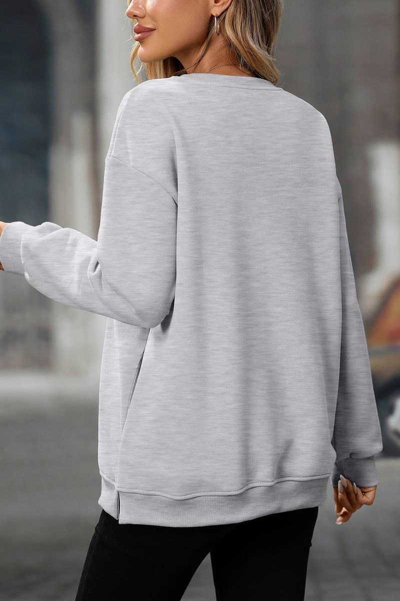 CWTBLL00831_SOLID COLOR CREWNECK PULLOVER SWEATSHIRT