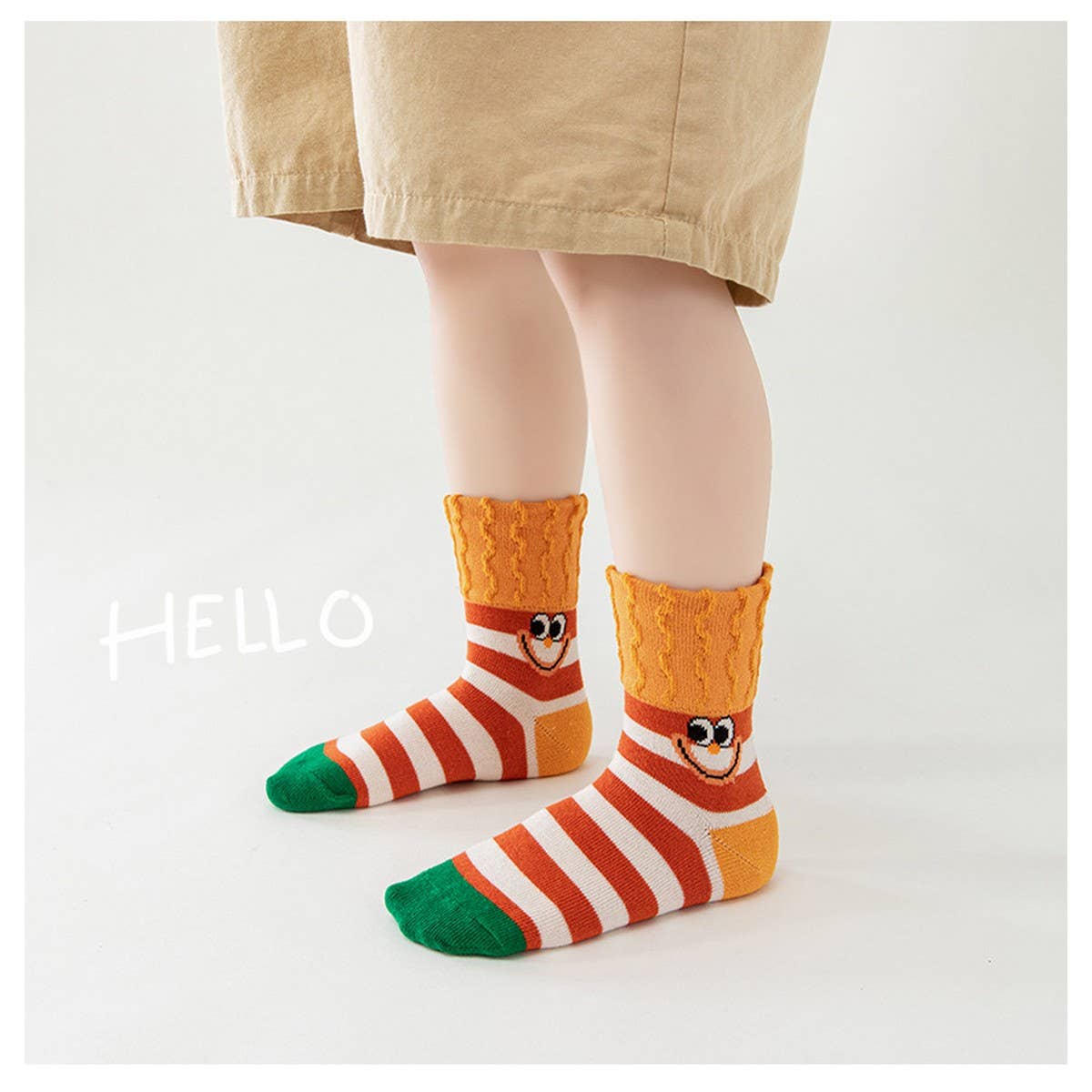 CWMS02742_KIDS CUTE CREW SOCKS UNISEX JAPANESE STYLE