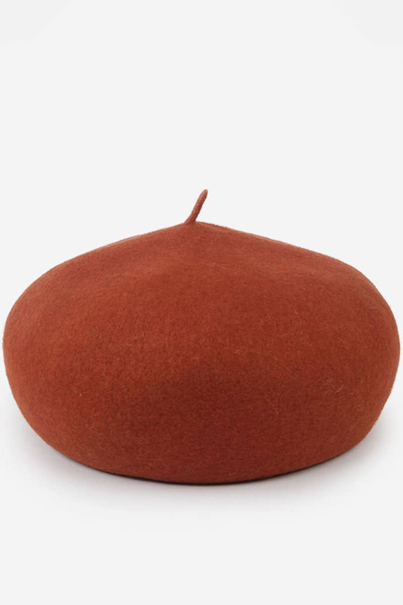 ADJUSTED PLAIN BERET CAP_CWAH0549