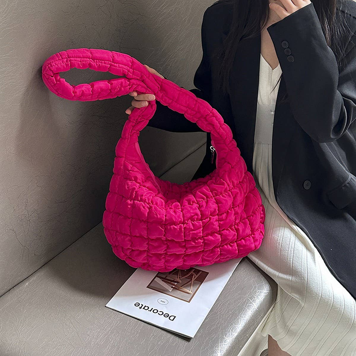 Large Puffy Cloud Tote Shoulder Bag_CUAB00481