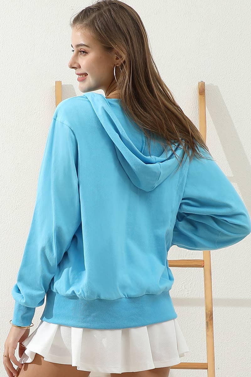 CWTTL1451_Basic Lightweight Pullover Hoodie Sweatshirt